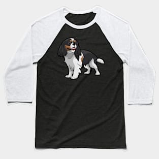 Tri-Color Cavalier King Charles Spaniel Baseball T-Shirt